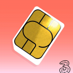 24 GB Pre-loaded Data SIM Card Three Pay-As-You-Go for Mobile Broadband Devices
